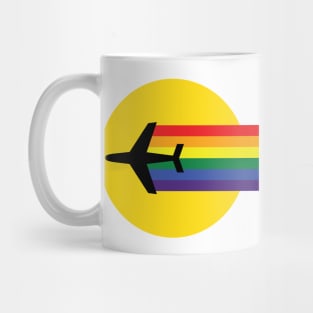 Airplane Rainbow Flight (RGB Color) Mug